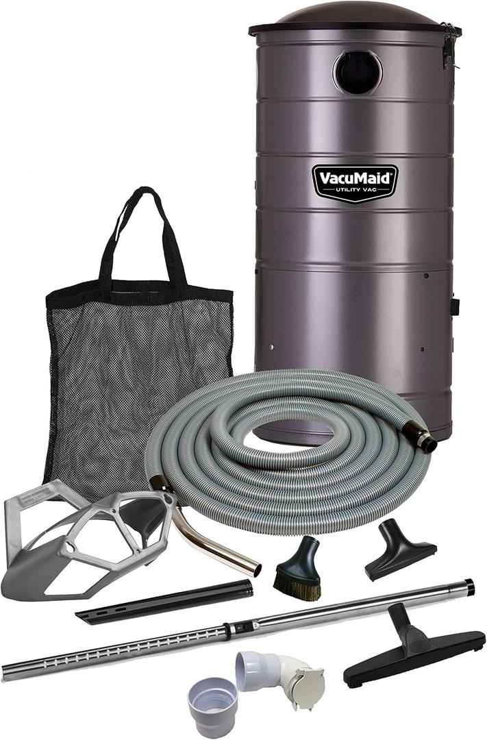 UV150GKP1 Extended Life Professional Wall Mounted Utility Vacuum with 50ft. Garage Kit Pro (Unit and Kit Plus 1 Inlet)