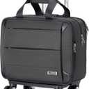 Lekebobor Rolling Laptop Bag - Wheeled Briefcase for Women/Men, Fits Up to 15.6Inch Laptops, Water Resistant for Travel, Work & Business (Grey)