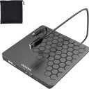 External CD DVD Drive, 0.5″ Ultra Slim USB 3.0 Type-C DVD Player, CD DVD+/-RW Optical Drive, Portable DVD CD Burner Reader Writer Recorder for Laptop, Desktop, Mac, Windows 11/10/8/7, Linux, Black