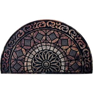ANDSTAR 18x30 Inch Welcome Doormat, Non-Slip Heavy Duty Rubber Back, Low Profile Indoor Outdoor Entryway Rug for Home, Garage, Patio, Front Door Decor(1 Pc) (1'6" x 2'6" (Rectangular), Boho Pattern Texture)