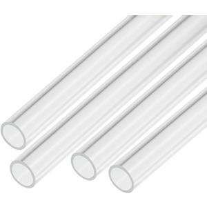 MECCANIXITY Acrylic Pipe Clear Rigid Round Tube 4pcs 10mm(3/8") ID 12mm(1/2") OD 6" for Lamps and Lanterns, Water Cooling System MECCANIXITY Acrylic Pipe Clear Rigid Round Tube 4pcs 10mm(3/8") ID 12mm(1/2") OD 6" for Lamps and Lanterns, Water Cooling System