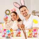 36 Pcs Religious Easter Gift Bag He Is Risen Treat Bags 4 x 6 Inch Satin Drawstring Bags Easter Christian Candy Goodie Bags for Church Sunday School Happy Easter Party Favor Bags Supplies