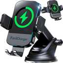 Wireless Car Charger, 2026 Upgrade 15W Fast Charging Auto Clamping Car Phone Holder Charger, Phone Holders for car Mount, fit for iPhone 17 16 15 14 13 Mini Pro Max XR,Samsung Galaxy S26 Ultra