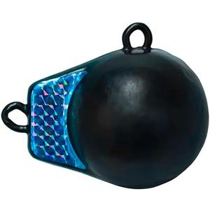 Extreme Max 3006.8952 Coated Ball-with-Fin Downrigger Weight - 12 lbs. with Blue Flash