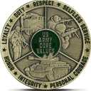 US Army Core Values Military Challenge Coin - Ideal Gift for Army Personnel and Supporters