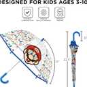 ABG Accessories Kids Umbrella for Boys and Girls Dome clear bubble umbrellas for Rain Windproof & Transparent with Easy Grip Handle Ages 3-10