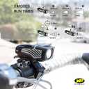 NiteRider Lumina Micro 850 Front Bike Light LED USB Rechargeable Water Resistant Mountain Road Commuting City Urban Cycling Safety Flashlight, Black, 6783