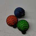 Stress Relief Squeezing Soft Rubber Vent Grape Ball Hand Wrist Toy Funny Geek Gadget Vent Toy, Orange/Blue/Green, 3 Piece