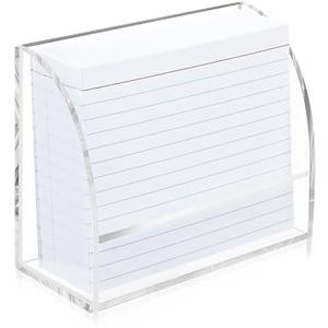 SHIQIKEJIPTY 1 PCS 4 X 6 Index Card Holder Clear Acrylic Card Holder for Desk File Note Postcard Stand Index Cards Rack Acrylic Business Stand Postcard Display for Office Business Classroom(No Card)