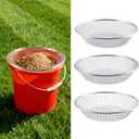 3PCS Soil Sifter for Gardening, Rock Sifter for 5gallon Bucket, Dirt Sifter Compost Sifter, Sifter for Gravel Sawdust Vermicompost
