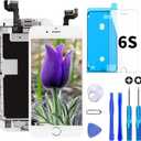 Brinonac for iPhone 6s Screen Replacement White Touch Display LCD Digitizer Full Assembly with Complete Repair Tools and Screen Protector