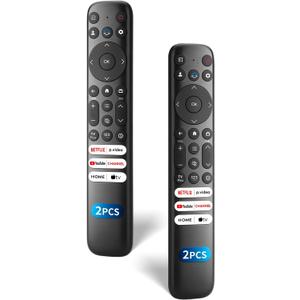 (Pack of 2) Replacement-for-TCL-Google-TV-Remote-Control,Universal Remote for TCL Smart UHD HDR LED Mini QLED 4K Google TVs(Not for Fire or Roku TVs)