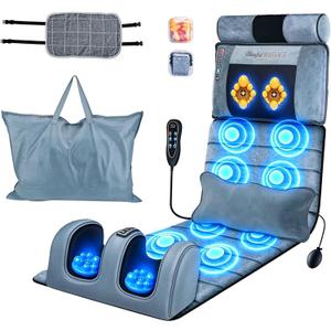 Full Body Massage Mat with Heat, Electric Heated Massage Pad Cushion