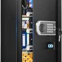 [16.54" Tall] Safe Box, 2.8 Cuft Home Safes Water and Fireproof, Anti-Theft Security Safes for Home with Programmable Keypad Spare Keys, Digital Safety Box for Money Documents Valuables Jewelry