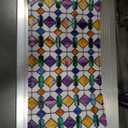 3D Stained Glass Window Film, Decorative Window Privacy Film for Bathroom,Front Door,Home, Sun Blocking Heat Control,Static Cling,Glass Haven 17 x 40