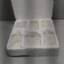 Zubebe 30 Pcs Winter Christmas Village Sets LED Christmas Village Houses Holiday Figurines Porcelain Xmas Collection Buildings Xmas Town Scene Indoor Room Decor (Silver,Simple Style)