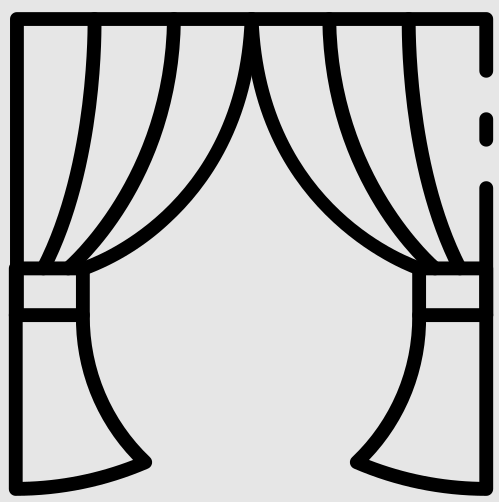42"/80" White Curtains