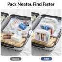 3 x PACKISM TSA Approved Toiletry Bag - Clear Makeup Bag 3 Pack Medium, Metal Smooth Zipper Quart Size Bag for 3-1-1 Liquids, Travel Makeup Bag for Women Men, Airport Airline Compliant Bag, White