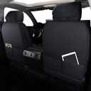 Aierxuan Car Seat Covers Full Set Compatible with Toyota Tundra Custom Fit 2008-2026 Crewmax Double Cab Truck Pickup Waterproof Leather Cushions with Split Bench 40/60(Full Set/Black-White)