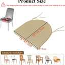 18 x 18 Inch Chair Pads for Dining Chairs Set of 2 with Ties Non Slip Washable Seat Cushion with Zipper Indoor Round Back Chair Cushions for Kitchen, Mid Grey