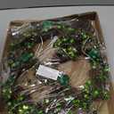 St Patricks Day Decorations, Shamrocks Wreath for Front Door, 20 Green Lights Timer Battery Operated 18 Inch 10 Shamrocks 162 Berries Battery Operated Spring Artificial Wreath St. Patrick's Day Decor