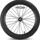 JOYSTAR 12 14 16 18 20 Inch Kids Bike Front Wheels Replacement Bicycle Wheels with 12-20 Inch Solid Air Rubber Tire & Inner Tube Don't Fit Huffy Bike Black & White Pink