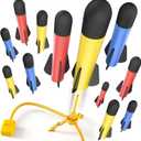 TEMI Rocket Launcher for Kids, 12 Foam Rockets and Launcher Pad, Launch up to 100+ft, Kids Outdoor Toys, Birthday Gift Toys for Kids Boys Girls Age 3 4 5 6 + Years Old