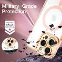 3 x BENTOBEN Magnetic for iPhone 16 Pro Max Case,Clear Electroplated Slim [Compatible with MagSafe] [Full Coverage Camera Protect] Shockproof Protective Phone Case for iPhone 16 Pro Max 6.9",Clear Pink