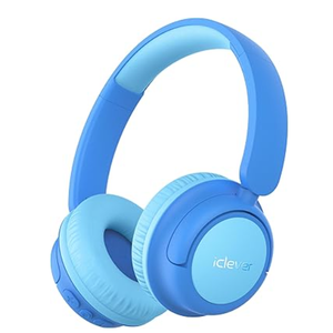 iClever BTH22 Kids Bluetooth Headphones, 60H Play Time, 74/85 dBA Safe Volume, Bluetooth 5.4, USB C, Over Ear Kids Headphones Wireless with Mic AUX Cord for iPad/Tablet/Travel, Blossom