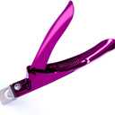 MELODYSUSIE Nail Clippers Tip Cutters for Acrylic False Fake Gel Artificial Nails Rustproof Sharp Professional Manicure Pedicure Trimmer Nail Care Tools, Plum