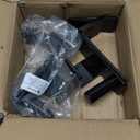 J Hooks for 3" x 3" Power Rack, Rubber Pad J-Hook for Power Cage, Bottom Reinforced Steel J Cups for Squat Rack