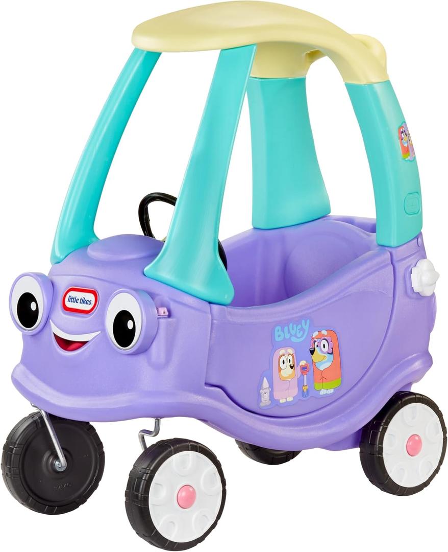 Little Tikes Bluey Grannies Car Coupe with 2 Accessories, Bluey Foot-to-Floor Ride-On, for Boys and Girls Ages 1.5-5 Years, 29.50''L x 16.50''W x 33.50''H