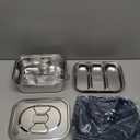 Stainless Steel Lunch Box Leakproof 3Compartment Tray, 1800ml Stainless Steel Bento Box with Utensil Set, Sauce Cups and Lunch Bag, DishwasherSafe Snack Box for Work, Office, Travel, Picnic