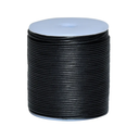 Round Genuine Leather String Cord, Rope for Jewelry Making, Necklaces, Bracelets, Kumihimo Braiding, Wraps, Crafts and Hobby Projects (Black, 1.5 MM)