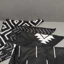 Outdoor Waterproof Throw Pillow Covers 18x18 Inch Black and White Modern Geometric Decorative Pillows Cover Set of 4 for Patio Garden Porch