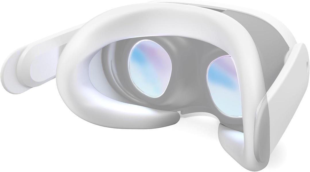 APEXINNO VR Silicone Face Pad Cover for Meta Quest 3 Original Headset Accessories,Oculus/Meta Quest 3 Accessories VR Face Cushion Pad Mask for Original Headset Face Pad (White)