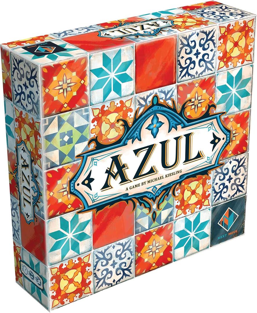 Azul Board Game - Award-Winning Tile-Placement Strategy Game, Beautiful Mosaic Art, Family Fun for Kids & Adults, Ages 8+, 2-4 Players, 30-45 Minute Playtime