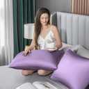 Mulberry Silk Pillowcase for Hair and Skin,Standard Size Cooling Silk Pillow Case with Hidden Zipper,Allergen Proof Dual Sides Soft Breathable Smooth Silk Pillow Cover for Women(Standard,Violet)