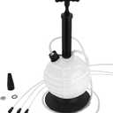 6L Manual Vacuum Oil Extractor Pump, Fluid Extractor Pump with 1 Hose and 3 Long Hard Tubes for Automotive, Marine, and Multi-Purpose Fluid Changes