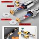 Shower HoseUpgrade 3 Layers Stainless Steel Shower TubeAnti-Kink and Leak-ProofHigh Pressure ResistanceEasy DIY ReplacementUniversal G 1/2 Connection. (2M) (79inchs)