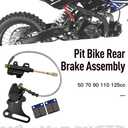 HIAORS Rear Brake Assembly Master Hydraulic Cylinder Caliper with Replaced Disc Brake Pad Coolster 15MM Wheel Axle for SSR 125cc 110cc Dirt Bike Pit Bike KLX BBR CRF TTR SDG 107 50cc 70cc Part