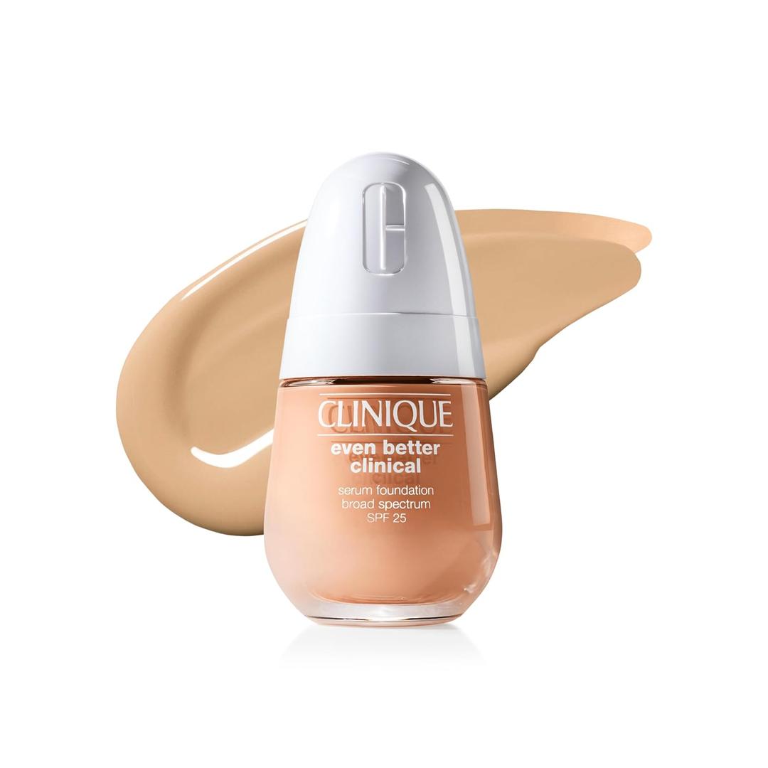 Clinique Even Better Clinical Serum Full Coverage Hydrating Foundation Broad Spectrum SPF 25 With Vitamin C, Salicylic Acid + Hyaluronic Acid For Oily Skin Types (AP Neutral CN 52 - medium fair, cool-neutral undertones)
