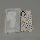 J.west Compatible with iPhone 16 Case 6.1 inch with 2 Pack Tempered Glass Screen Protectors Cute Floral Flowers Hybrid Cover for Girls Women Aesthetic Protective Phone Cases Wildflowers