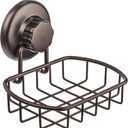 HASKO Suction Cup Soap Dish for Shower Wall, Rustproof Stainless Steel Shower Soap Holder Suction, Bathtub Bathroom Bar Soap Holder, Bronze (Bronze (1 Pack))