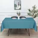 sancua Rectangle Tablecloth - 60 x 102 Inch - Stain and Wrinkle Resistant Washable Polyester Table Cloth, Decorative Fabric Table Cover for Dining Tables, Buffet Parties and Camping, Teal