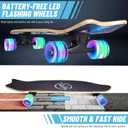 BELEEV Cruiser Skateboards for Beginners, 27 x 8 inch Complete Skateboard for Kids Teens Adults, 7 Ply Canadian Maple Double Kick Deck Concave Skateboard with Skate T-Tool
