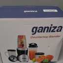 Ganiza Smoothie Blender, 900W Blenders for Shakes and Smoothies, 15-Piece Personal Blender and Grinder Combo for Kitchen, Smoothies Maker with 4 BPA-Free Portable Cup, Nutritious Recipe (Black)