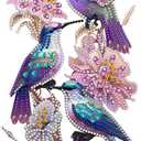 Hyzsj DIY Diamond Desktop Ornament Hummingbird, Crystal Diamond Art Painting Tabletop Ornaments Single Sided, Diamond Ornament for Adult Beginner Home Office Decor Crafts Gift