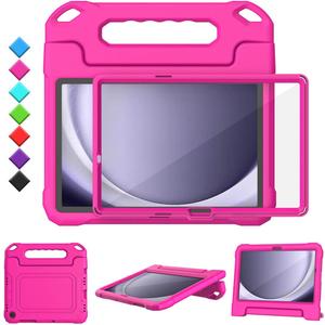 Kids Case for Samsung Galaxy Tab A9 Plus 11" Tablet, Built-in Screen Protector, Shockproof Handle Stand Protective Cover for Samsung Galaxy Tab A9+ 11 Inch 2023(SM-X210/X216/X218), Pink