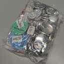 100 Sets Cover Buttons Kit with Tools - Size 45/1.1 Inch DIY Fabric Cloth Cover Buttons with Wire Backs